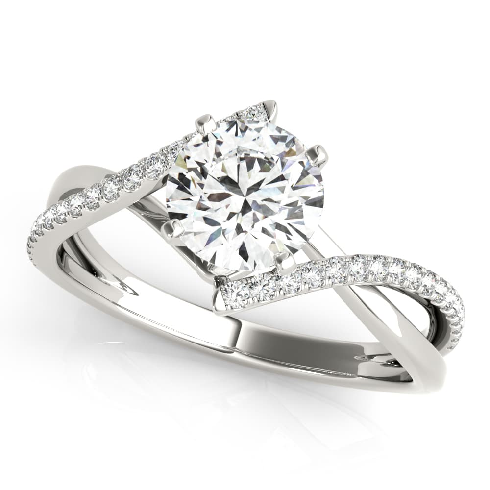 Bypass Engagement Ring — style 85136 in 10k White Gold