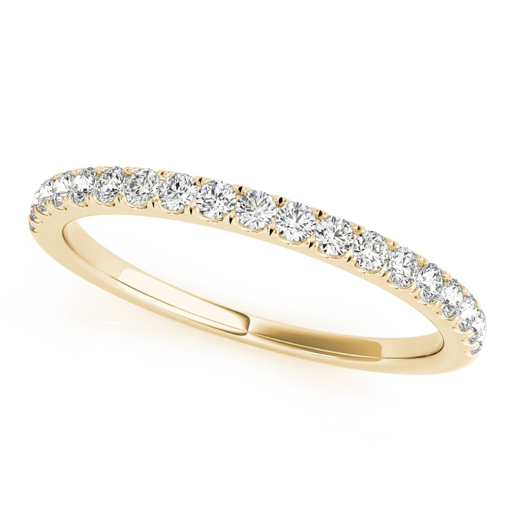Split Prong Wedding Band (0.28 ct. tw.), Front view in yellow gold