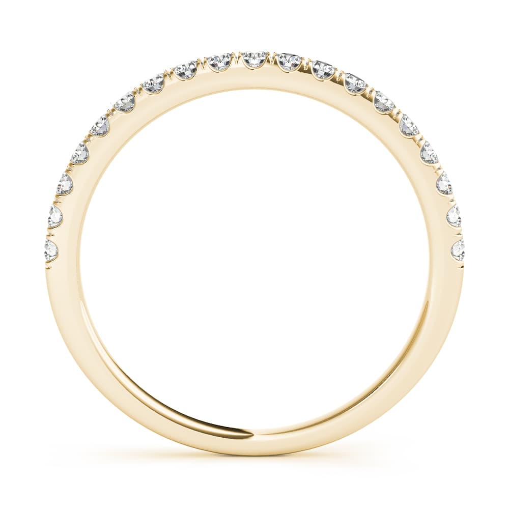 Split Prong Wedding Band (0.28 ct. tw.), Side view in yellow gold