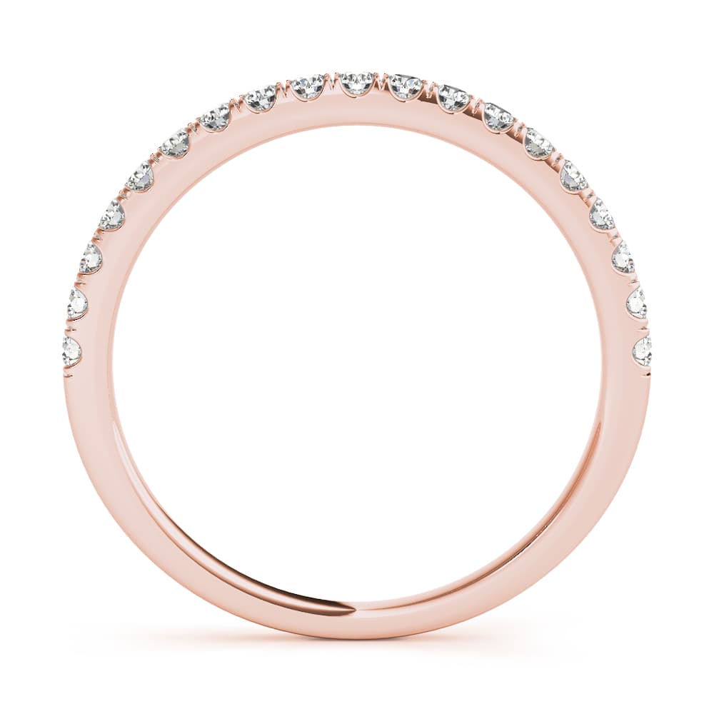 Split Prong Wedding Band (0.28 ct. tw.), Side view in rose gold