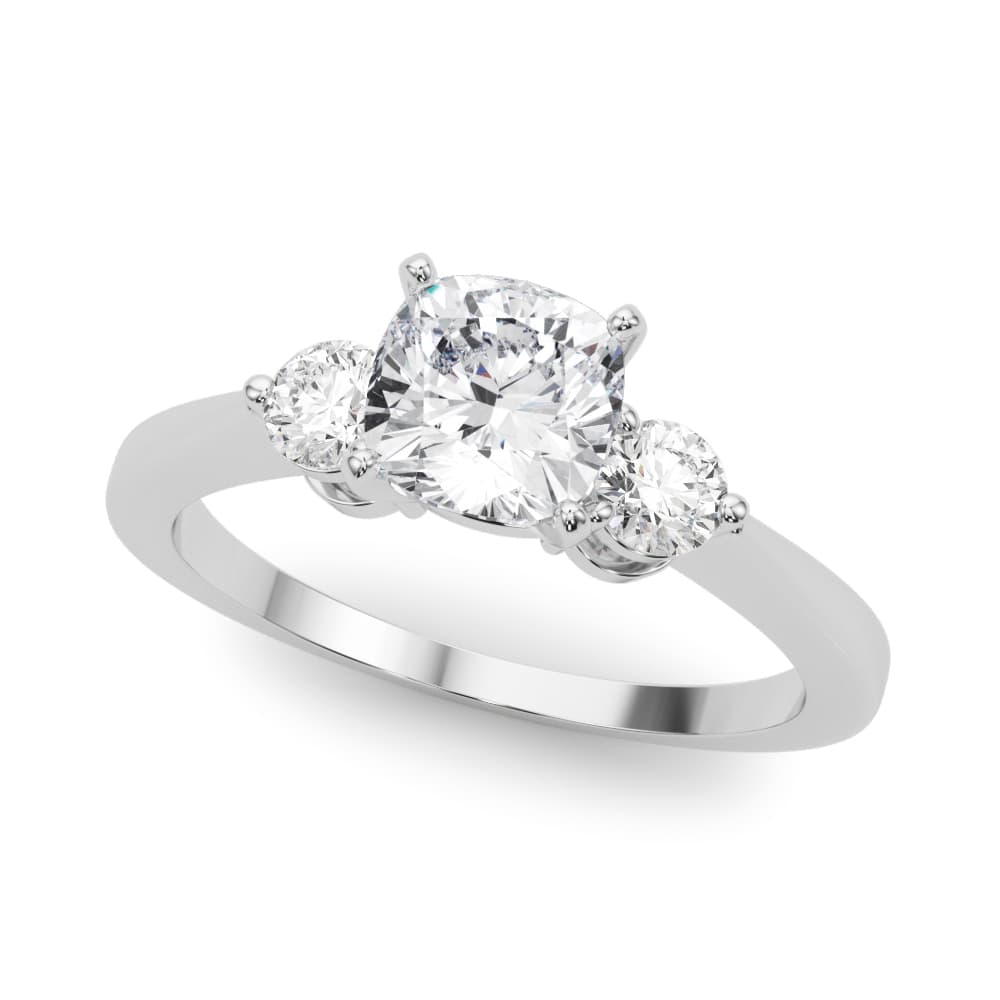 3-Stone Engagement Ring — style 85140 in 10k White Gold