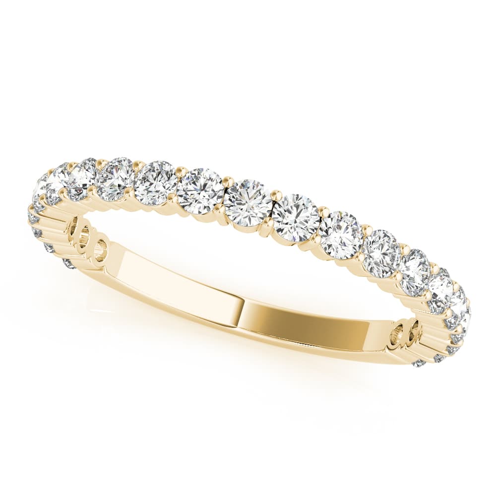 Shared Prong Wedding Band (5/8 ct. tw.), Front view in yellow gold