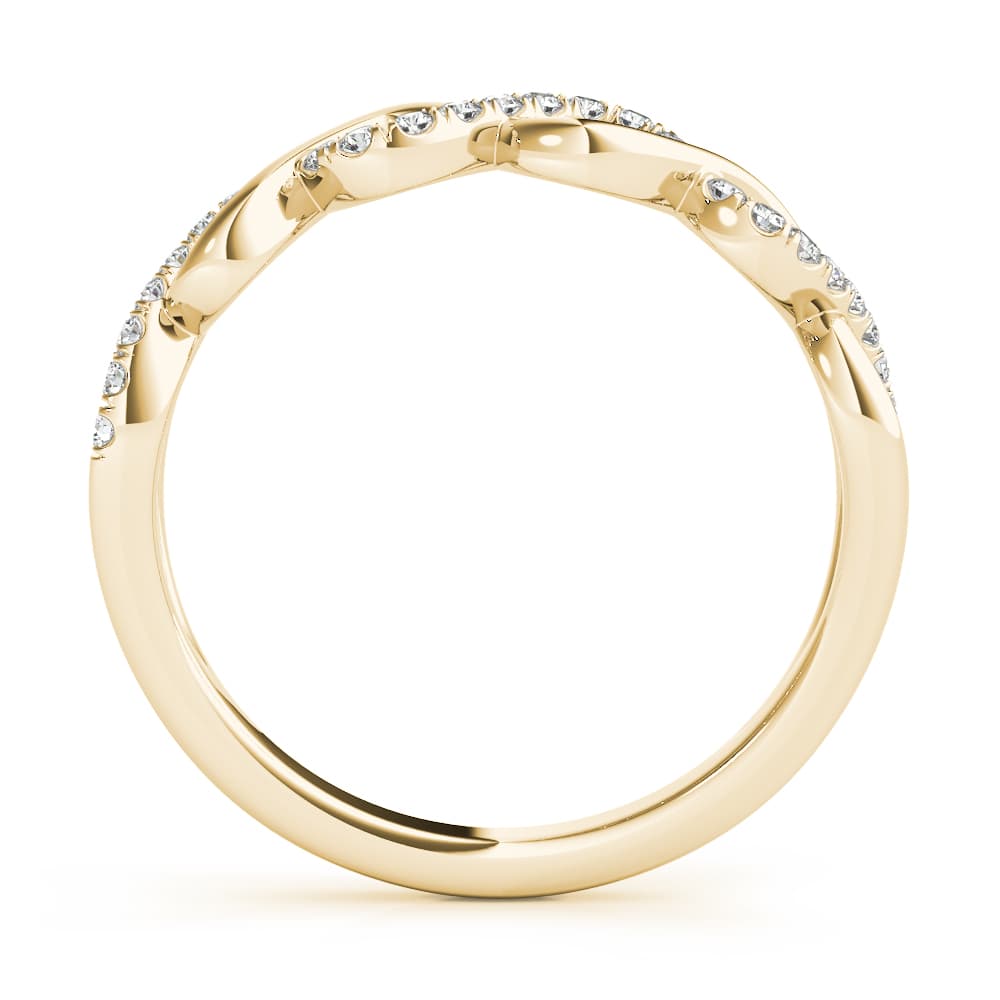 Twisted Band (0.15 ct. tw.), Side view in yellow gold