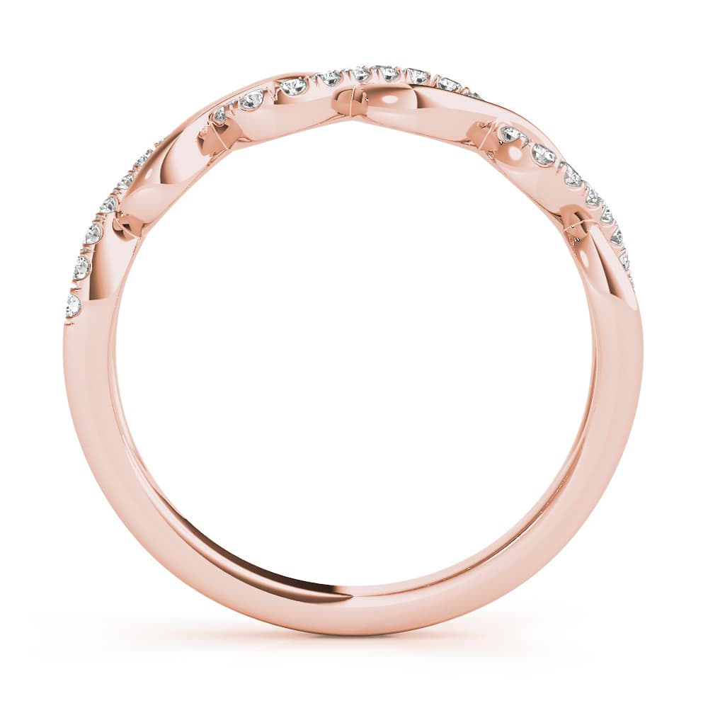 Twisted Band (0.15 ct. tw.), Side view in rose gold