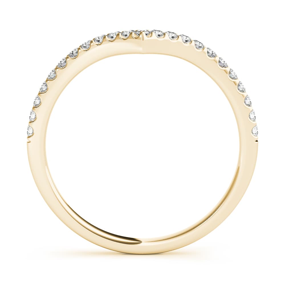 Chevron Diamond Wedding Band (0.19 ct. tw.), Side view in yellow gold