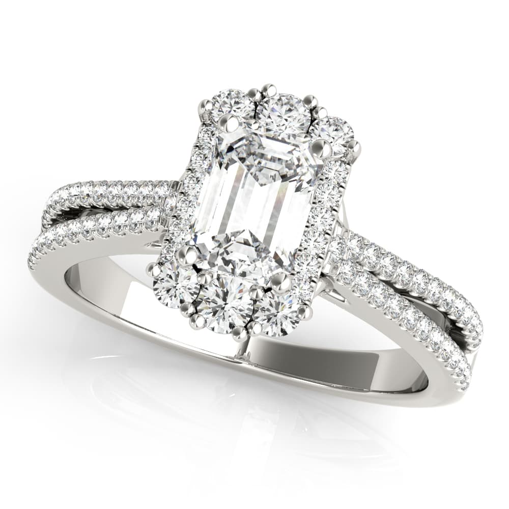 EMERALD CUT ENGAGEMENT — style 85145 in 10k White Gold