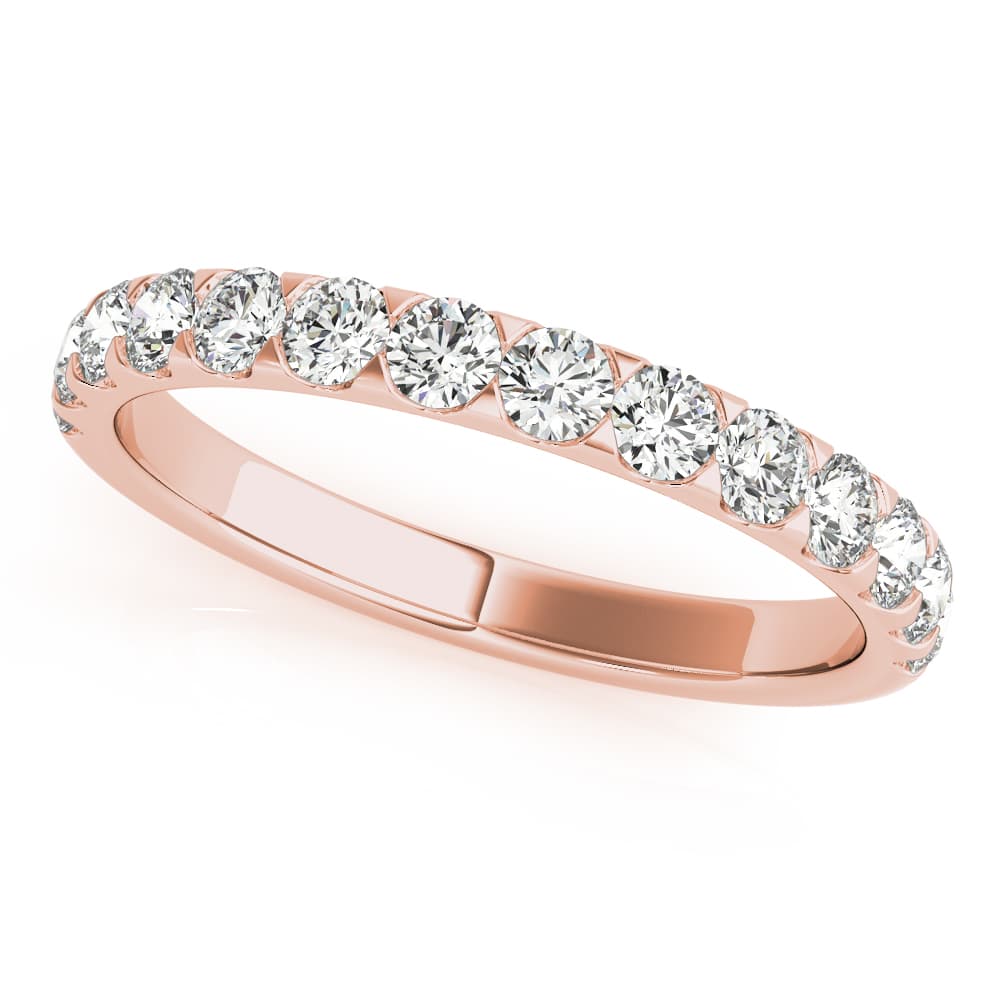 Wedding Band (0.7 ct. tw.), Front view in rose gold