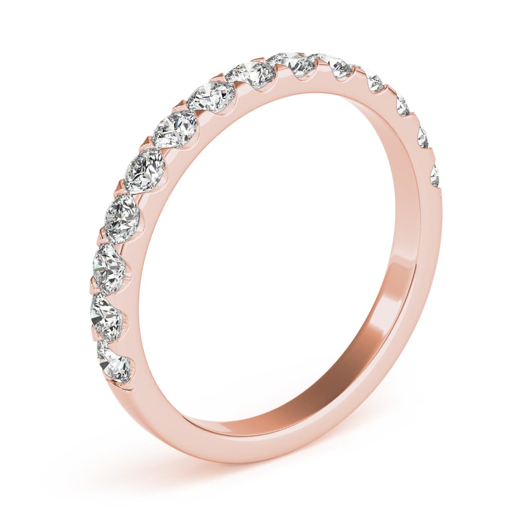 Wedding Band (0.7 ct. tw.), Angle view in rose gold