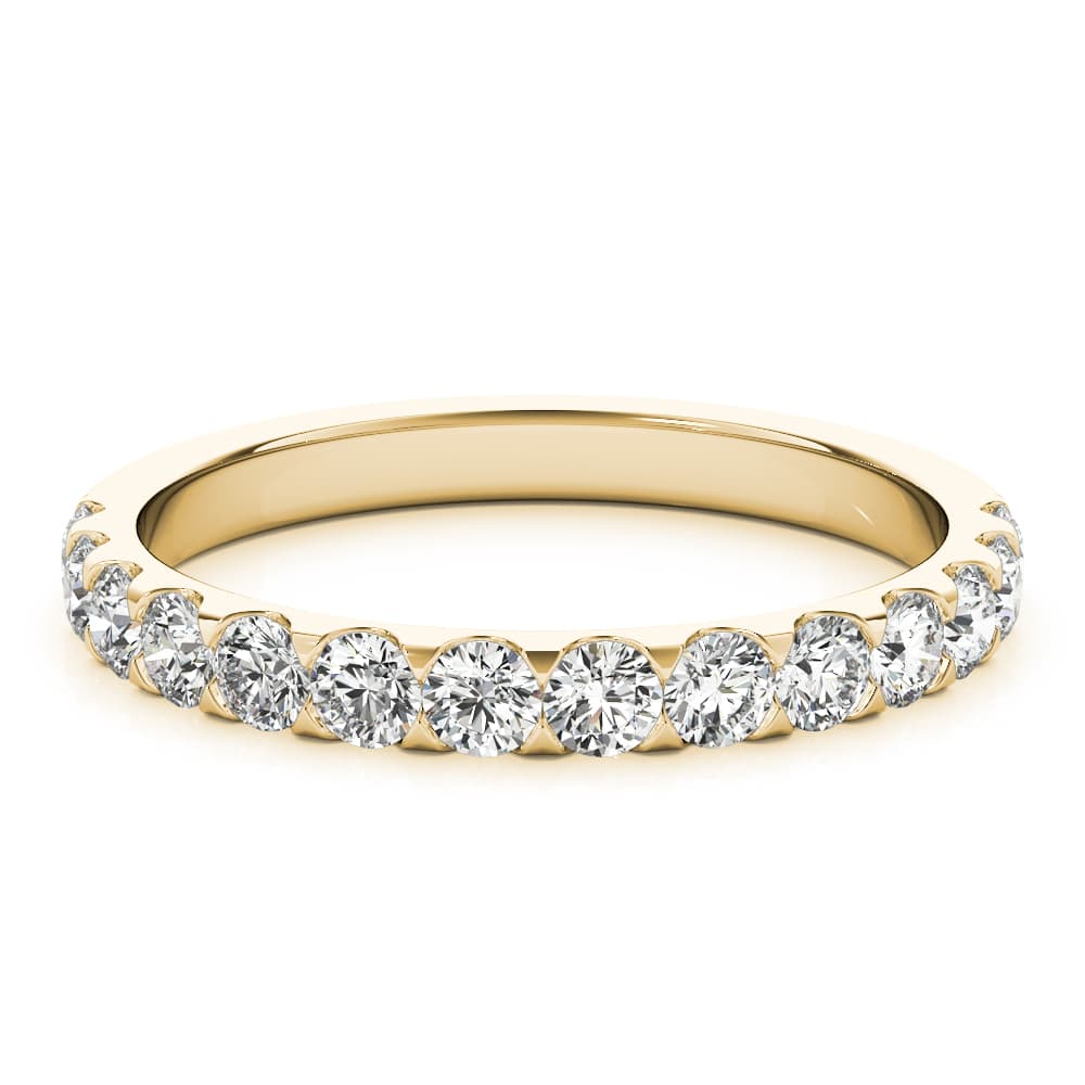 Wedding Band (0.7 ct. tw.), On hand view in yellow gold