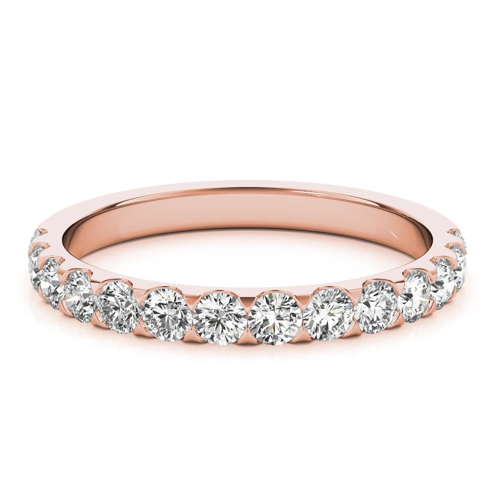 Wedding Band (0.7 ct. tw.), On hand view in rose gold