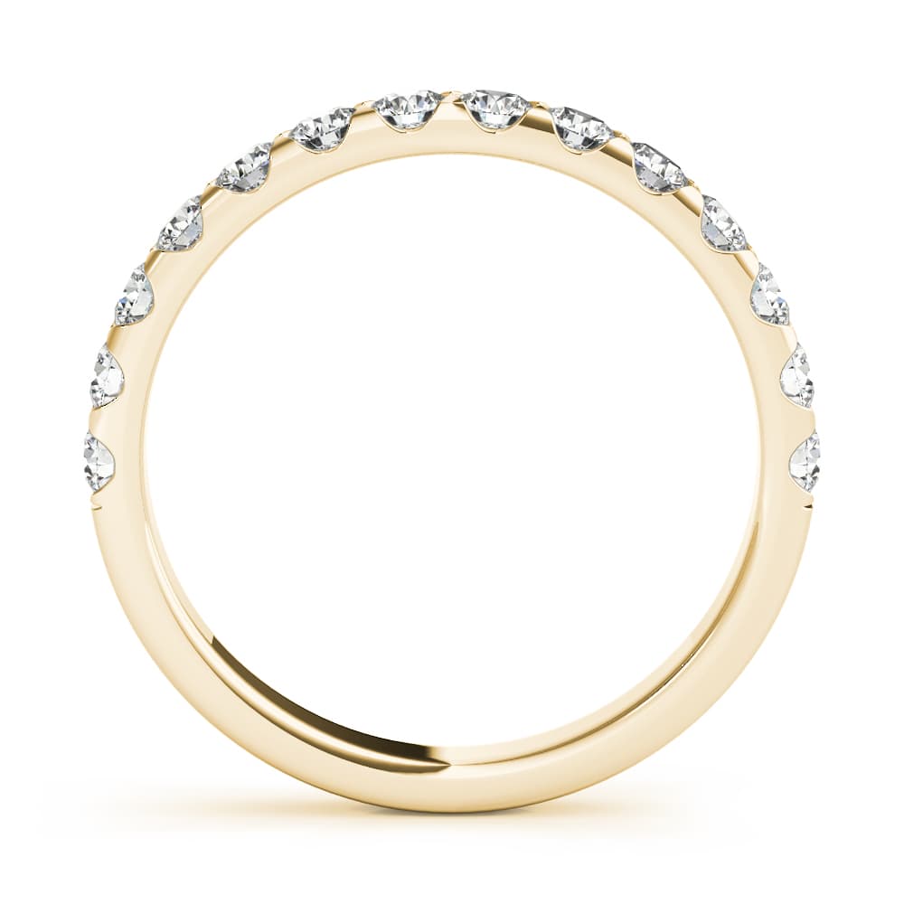 Wedding Band (0.7 ct. tw.), Side view in yellow gold