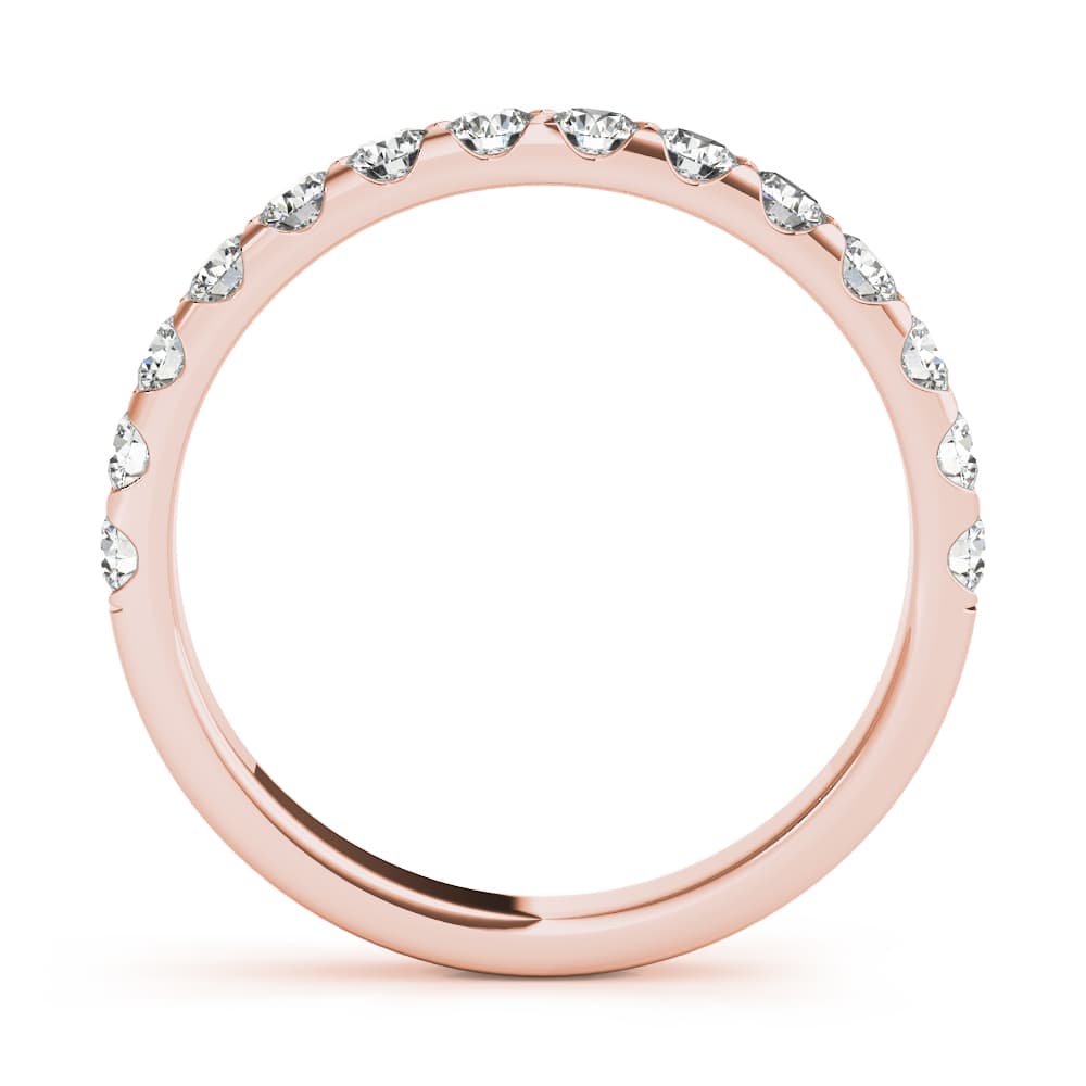 Wedding Band (0.7 ct. tw.), Side view in rose gold