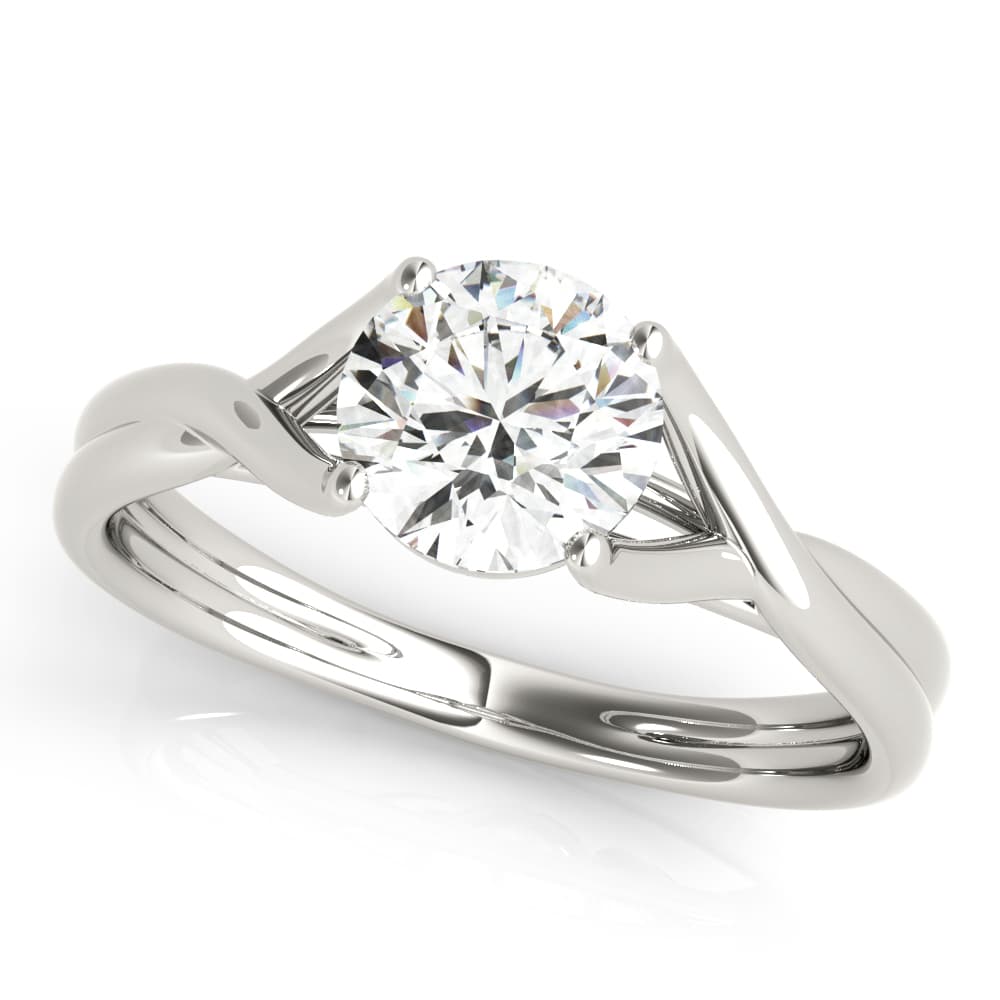 ROUND SOLITAIRE — style 85157 in 10k White Gold