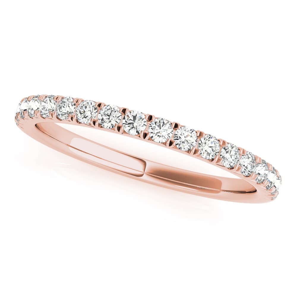 Diamond Wedding Band (0.27 ct. tw.), Front view in rose gold