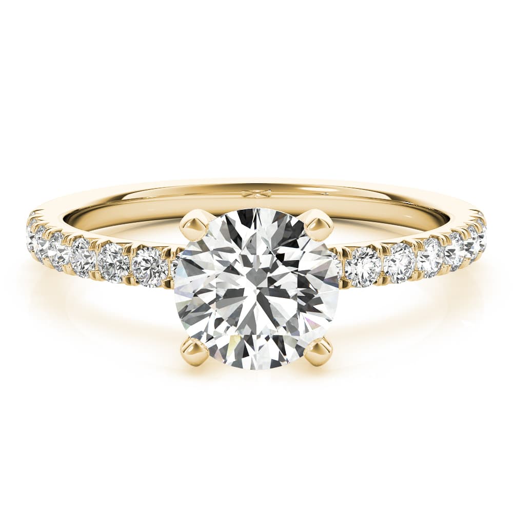 Diamond Wedding Band (0.27 ct. tw.), Top view in yellow gold