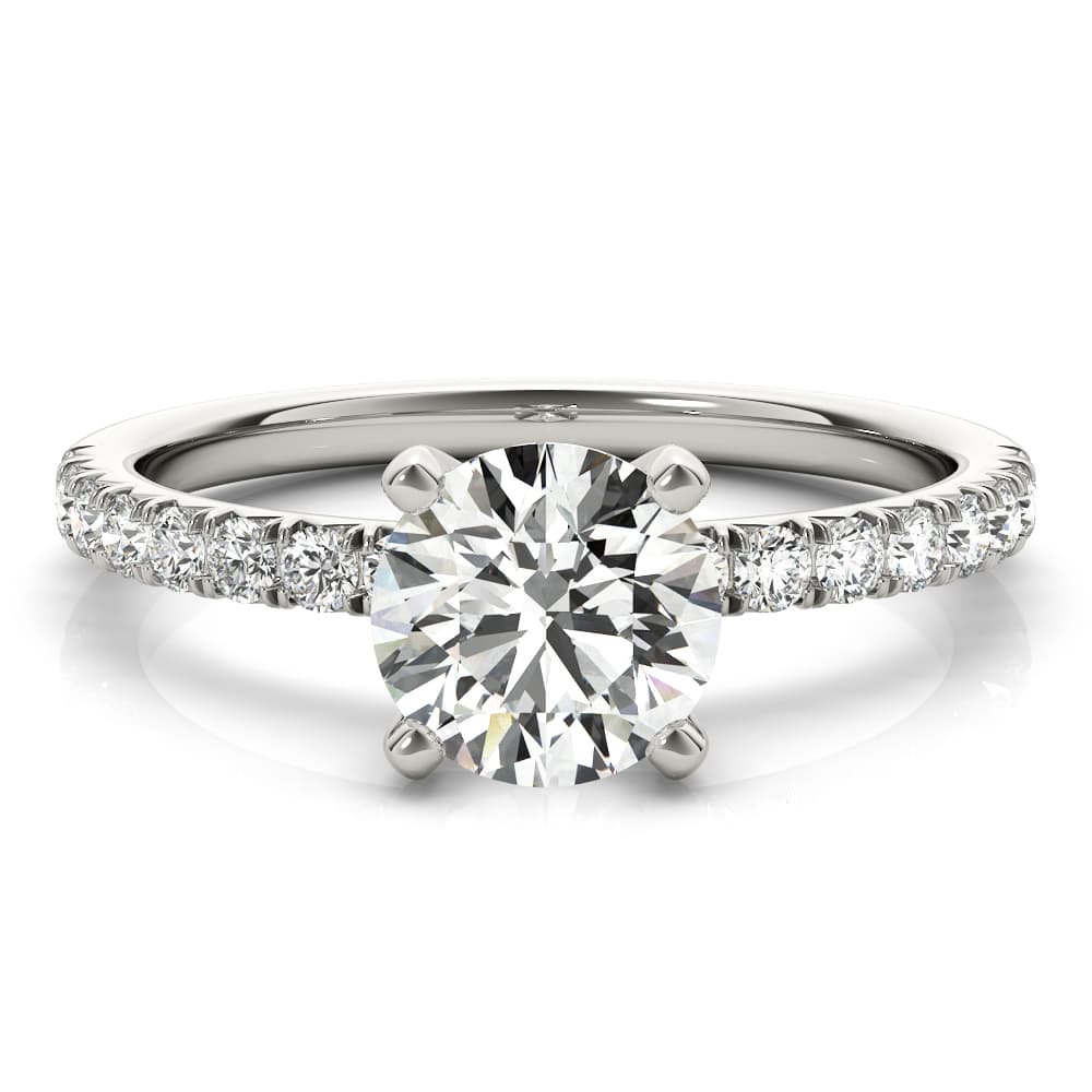 Diamond Wedding Band (0.27 ct. tw.), Top view in white gold or platinum