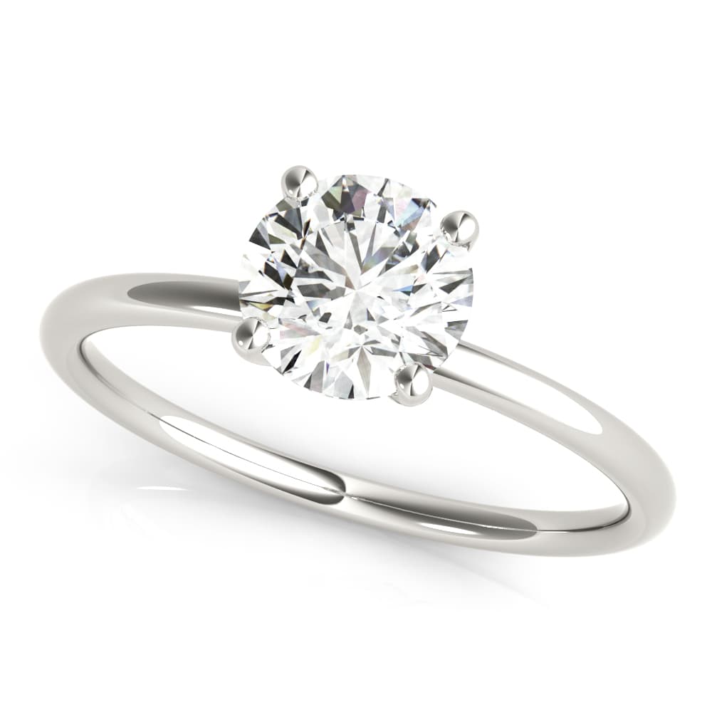 Solitaire Round Engagement Ring — style 85162 in 10k White Gold