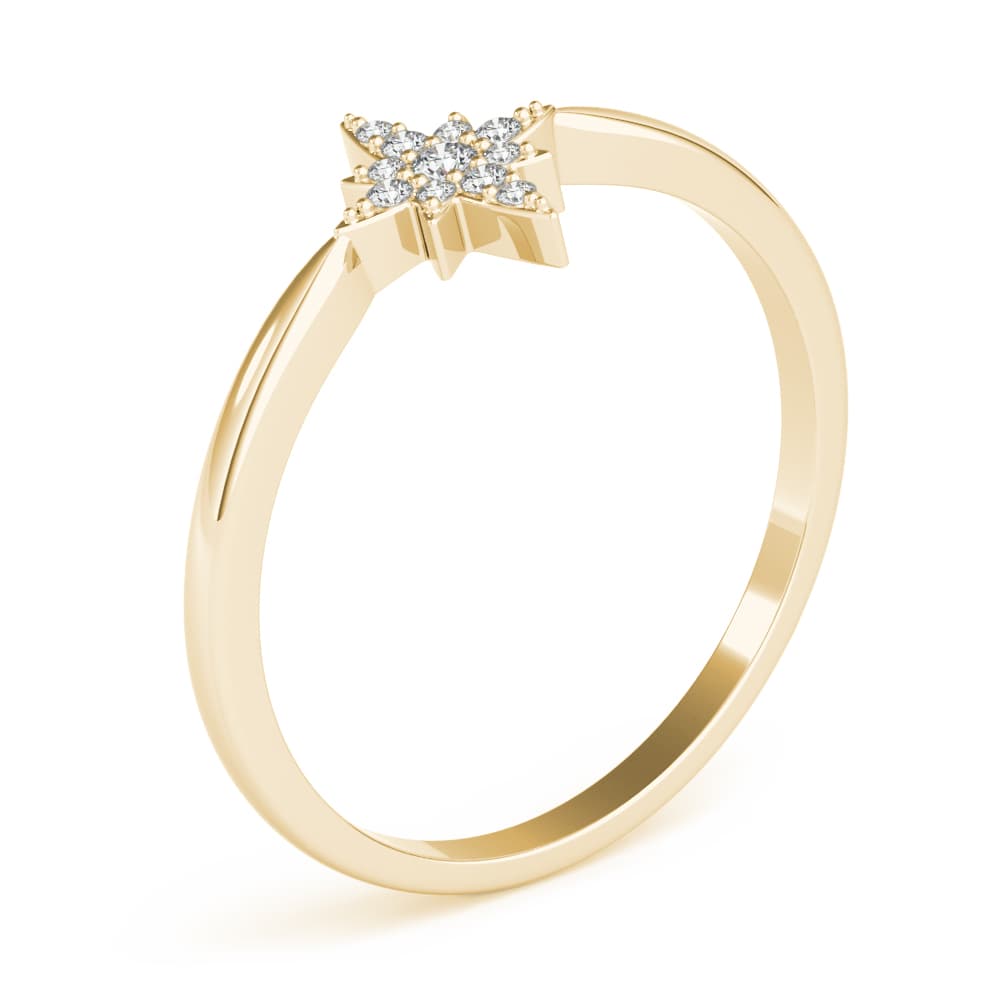 Fashion Rings (0.06 ct. tw.), Angle view in yellow gold