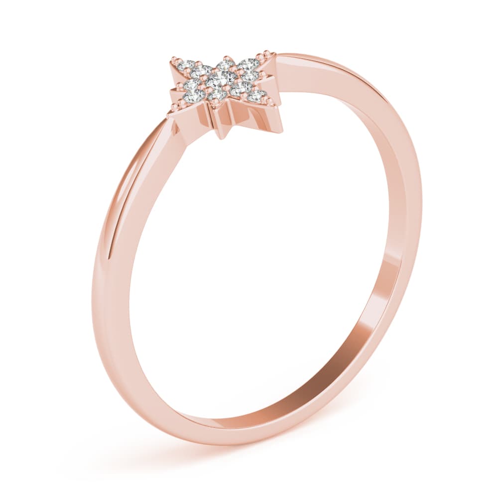 Fashion Rings (0.06 ct. tw.), Angle view in rose gold