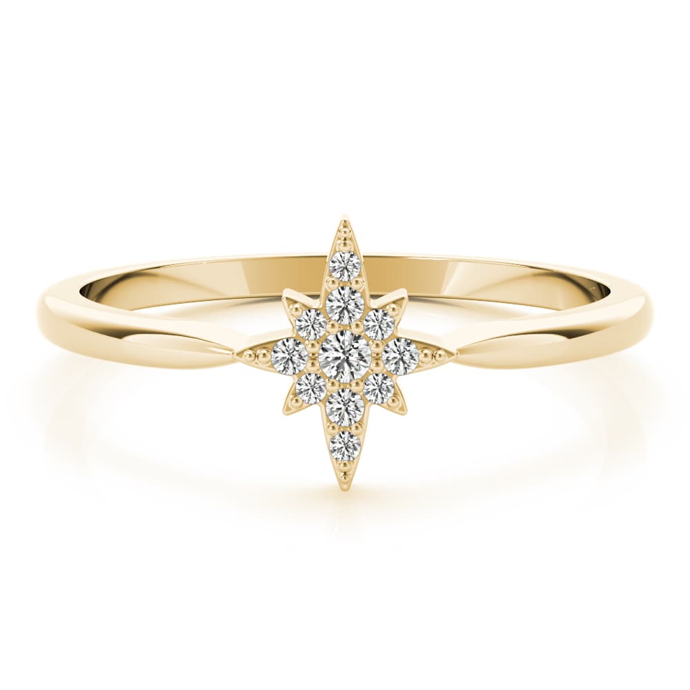 Fashion Rings (0.06 ct. tw.), On hand view in yellow gold