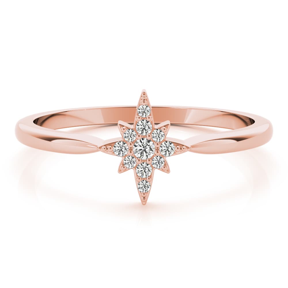 Fashion Rings (0.06 ct. tw.), On hand view in rose gold