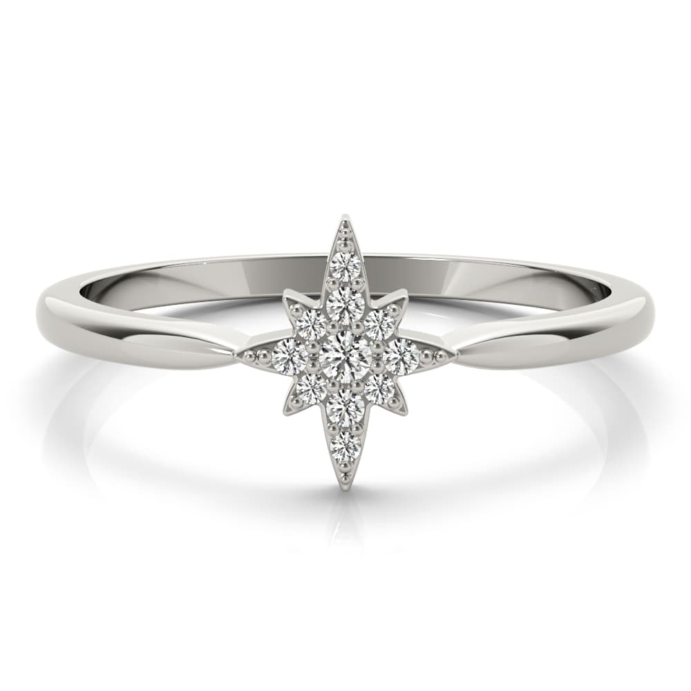 Fashion Rings (0.06 ct. tw.), On hand view in white gold or platinum