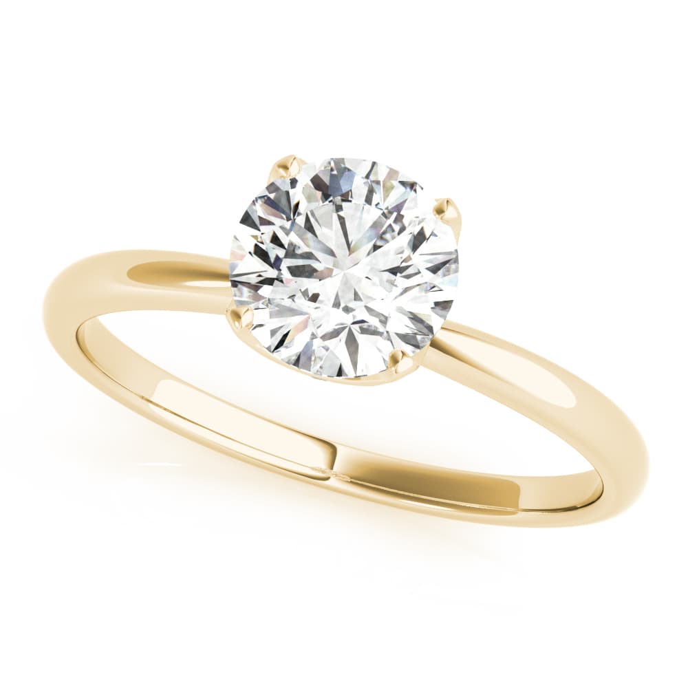 Round Center Engagement Ring, style 85183, Front view in yellow gold