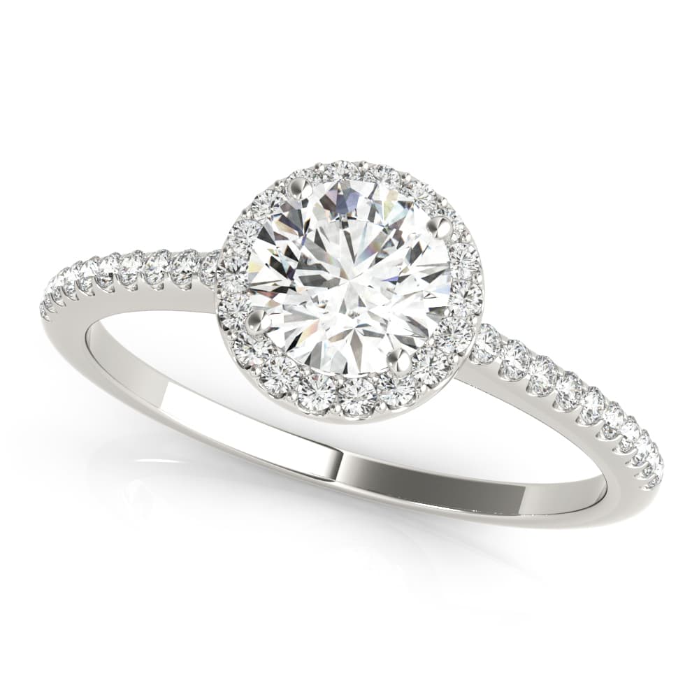 HALO RING — style 85184 in 10k White Gold