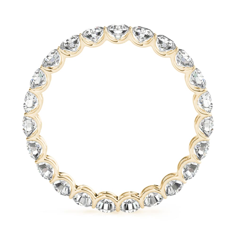 U-Prong Eternity Wedding Band (1.47 ct. tw.), Side view in yellow gold