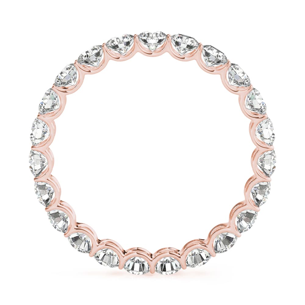 U-Prong Eternity Wedding Band (1.47 ct. tw.), Side view in rose gold