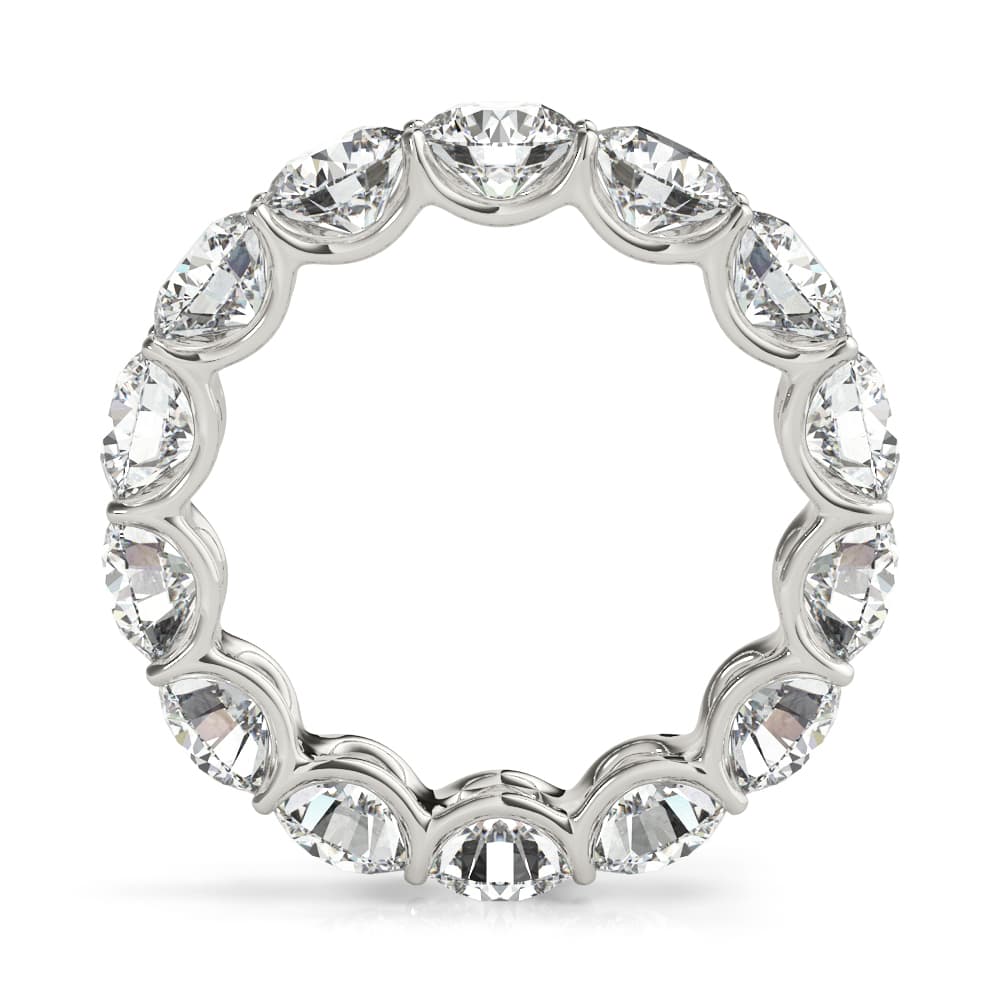 U-Prong Eternity Wedding Band (5.2 ct. tw.), Side view in white gold or platinum