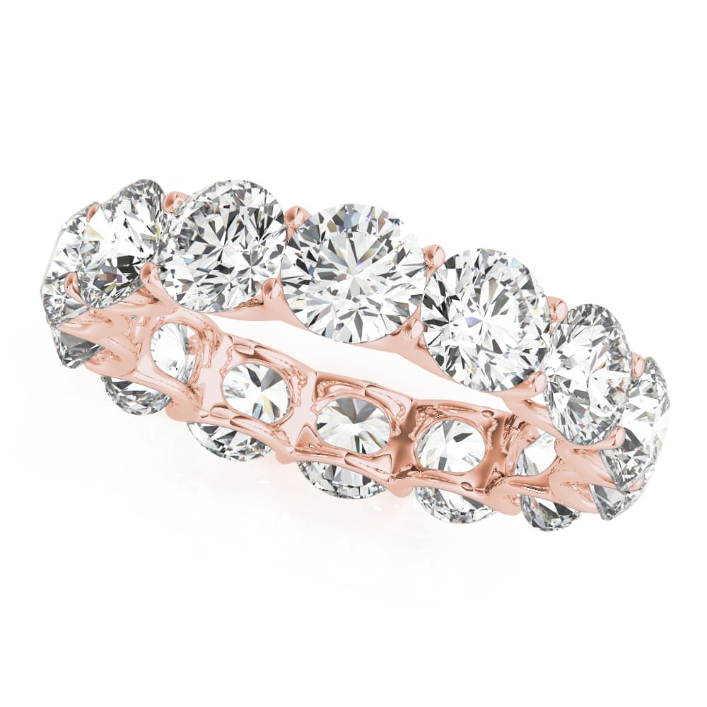 U-Prong Eternity Wedding Band (6 ct. tw.), Front view in rose gold