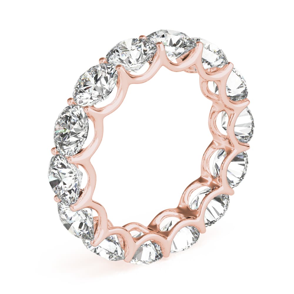 U-Prong Eternity Wedding Band (6 ct. tw.), Angle view in rose gold