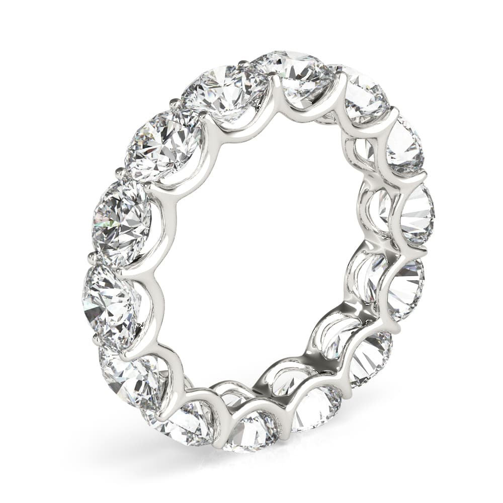 U-Prong Eternity Wedding Band (6 ct. tw.), Angle view in white gold or platinum