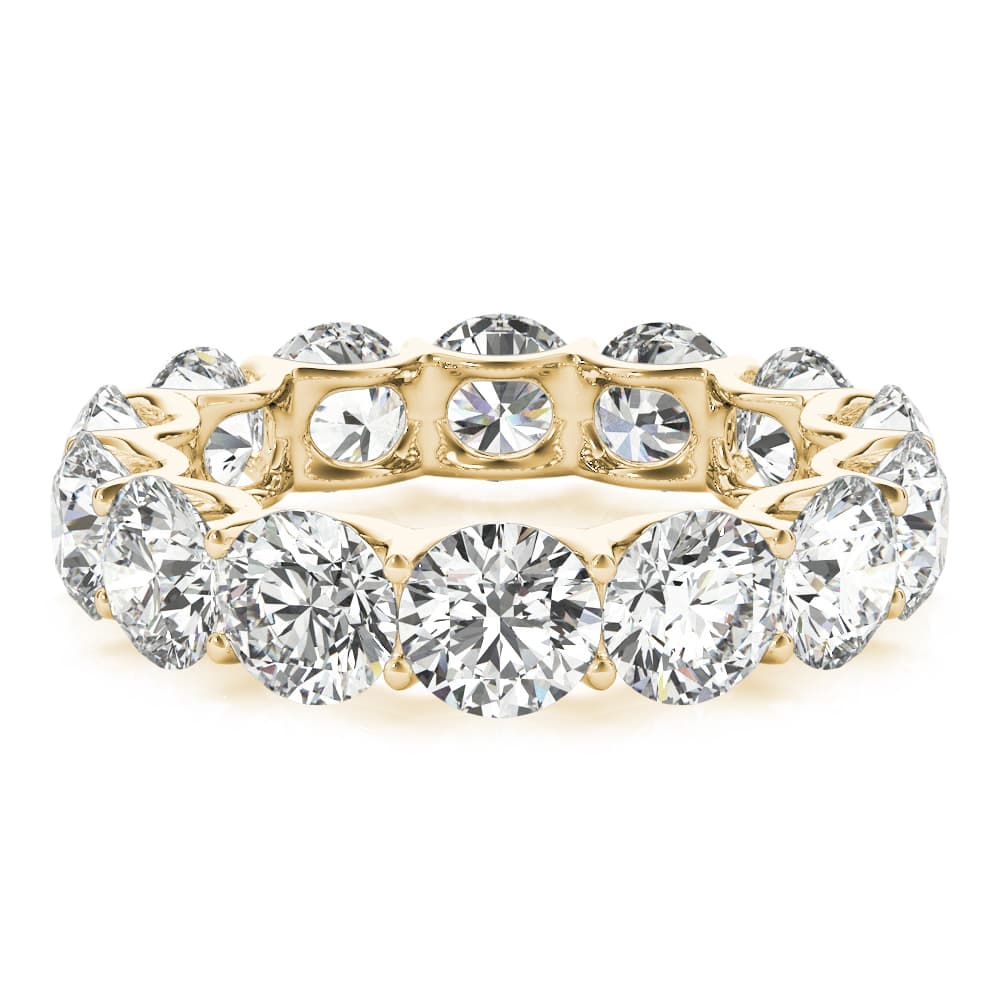 U-Prong Eternity Wedding Band (6 ct. tw.), On hand view in yellow gold