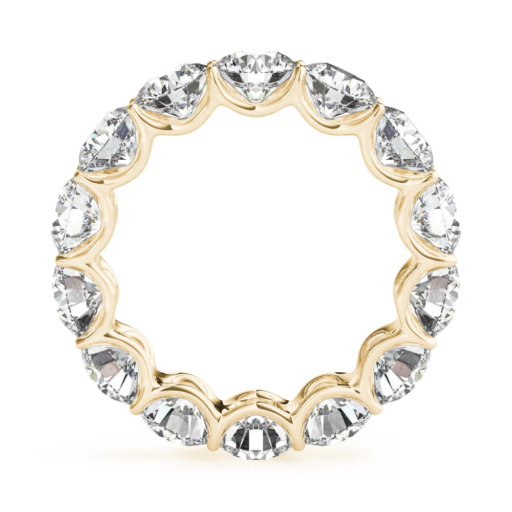 U-Prong Eternity Wedding Band (6 ct. tw.), Side view in yellow gold