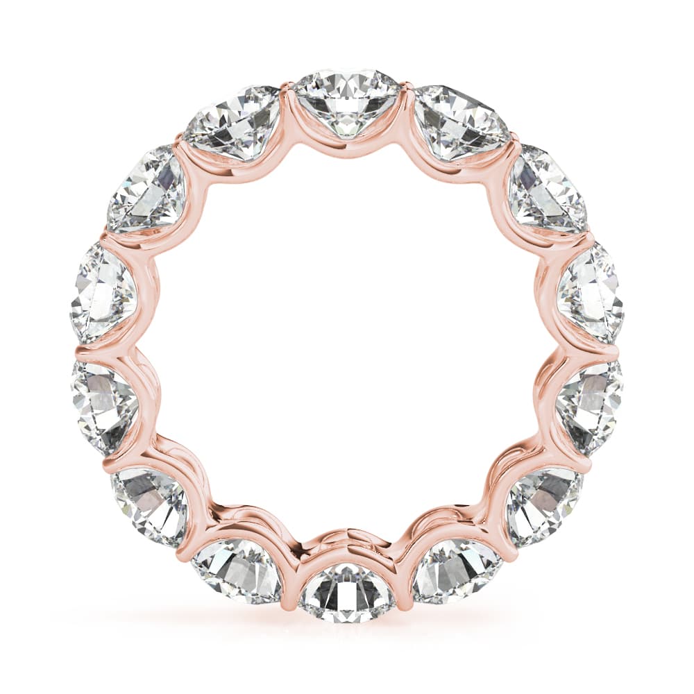 U-Prong Eternity Wedding Band (6 ct. tw.), Side view in rose gold