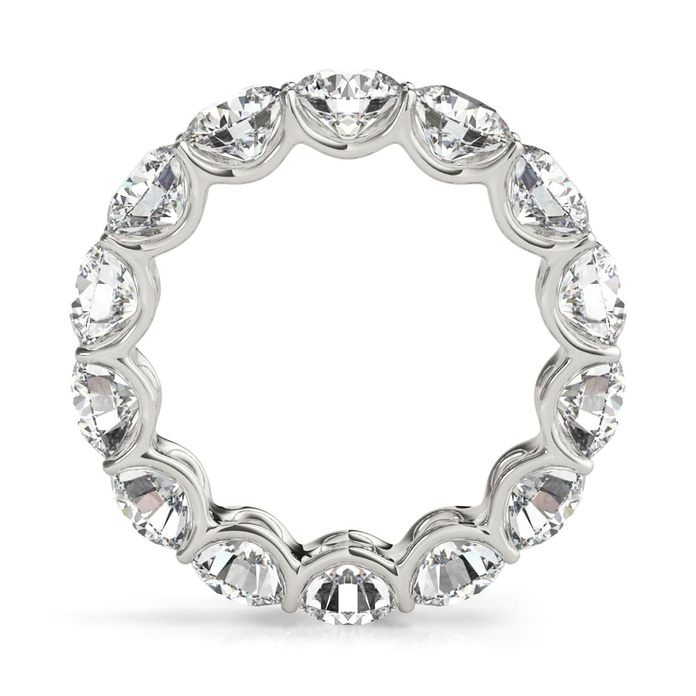 U-Prong Eternity Wedding Band (6 ct. tw.), Side view in white gold or platinum