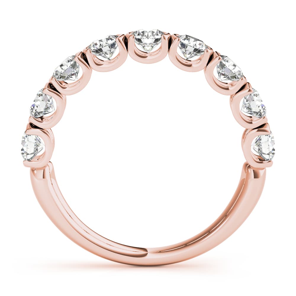 Bar Set U-Prong Wedding Bands (2.07 ct. tw.), Side view in rose gold