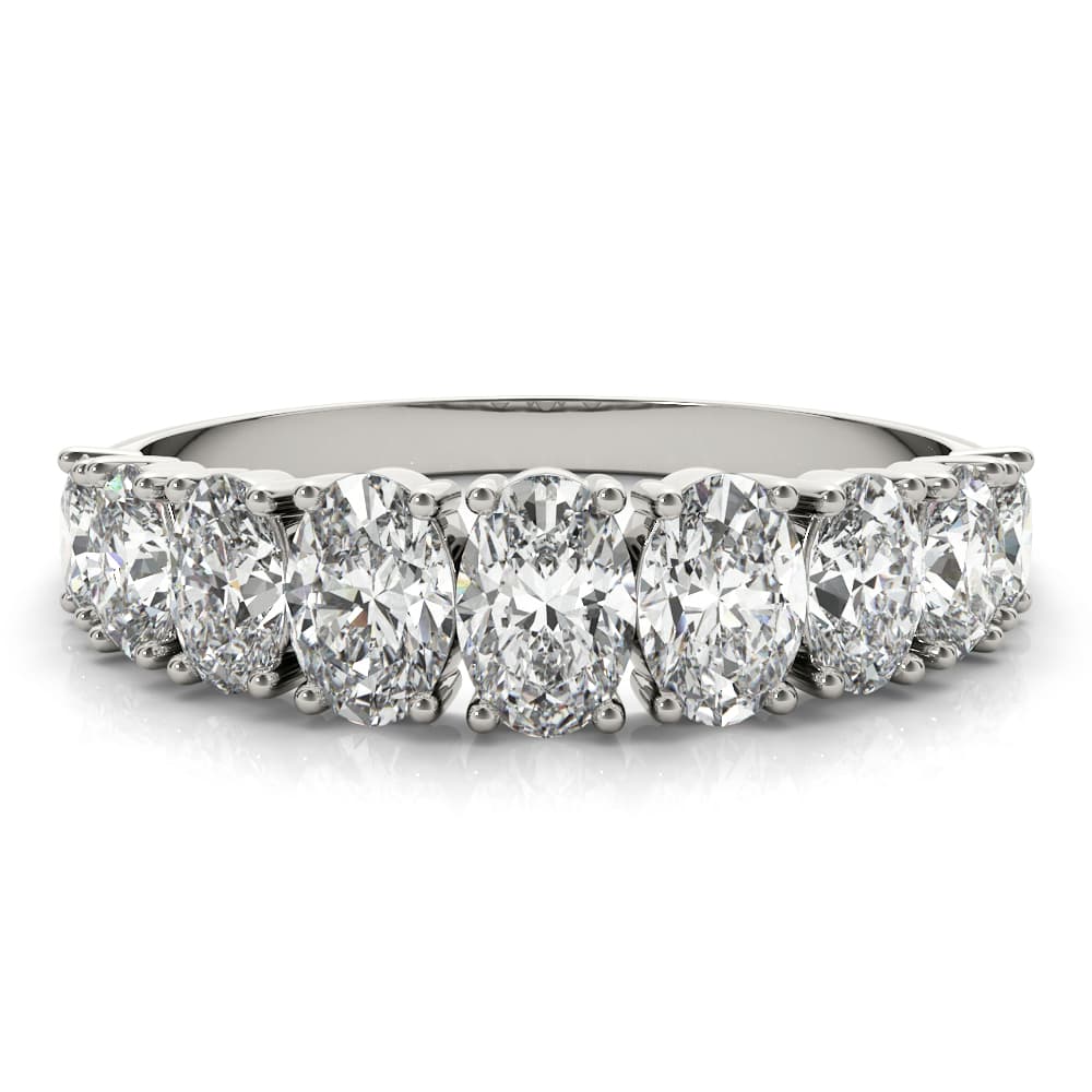 9 Stone Band Ovals (1.7 ct. tw.), On hand view in white gold or platinum