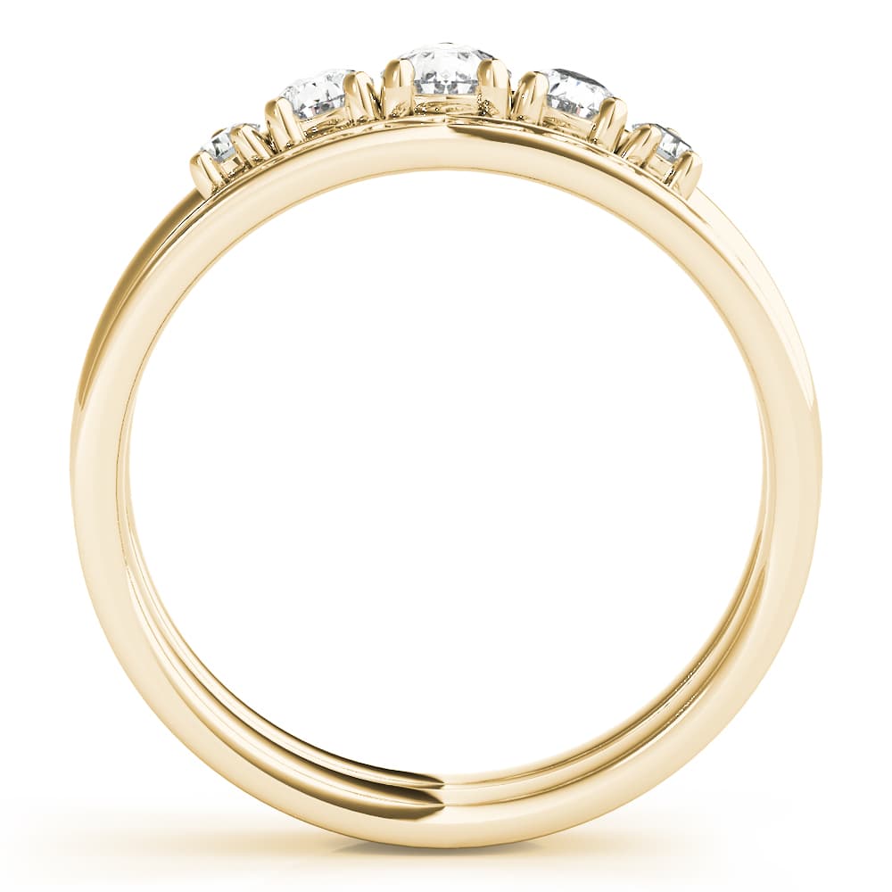 Fashion Ring Pear (3/8 ct. tw.), Side view in yellow gold