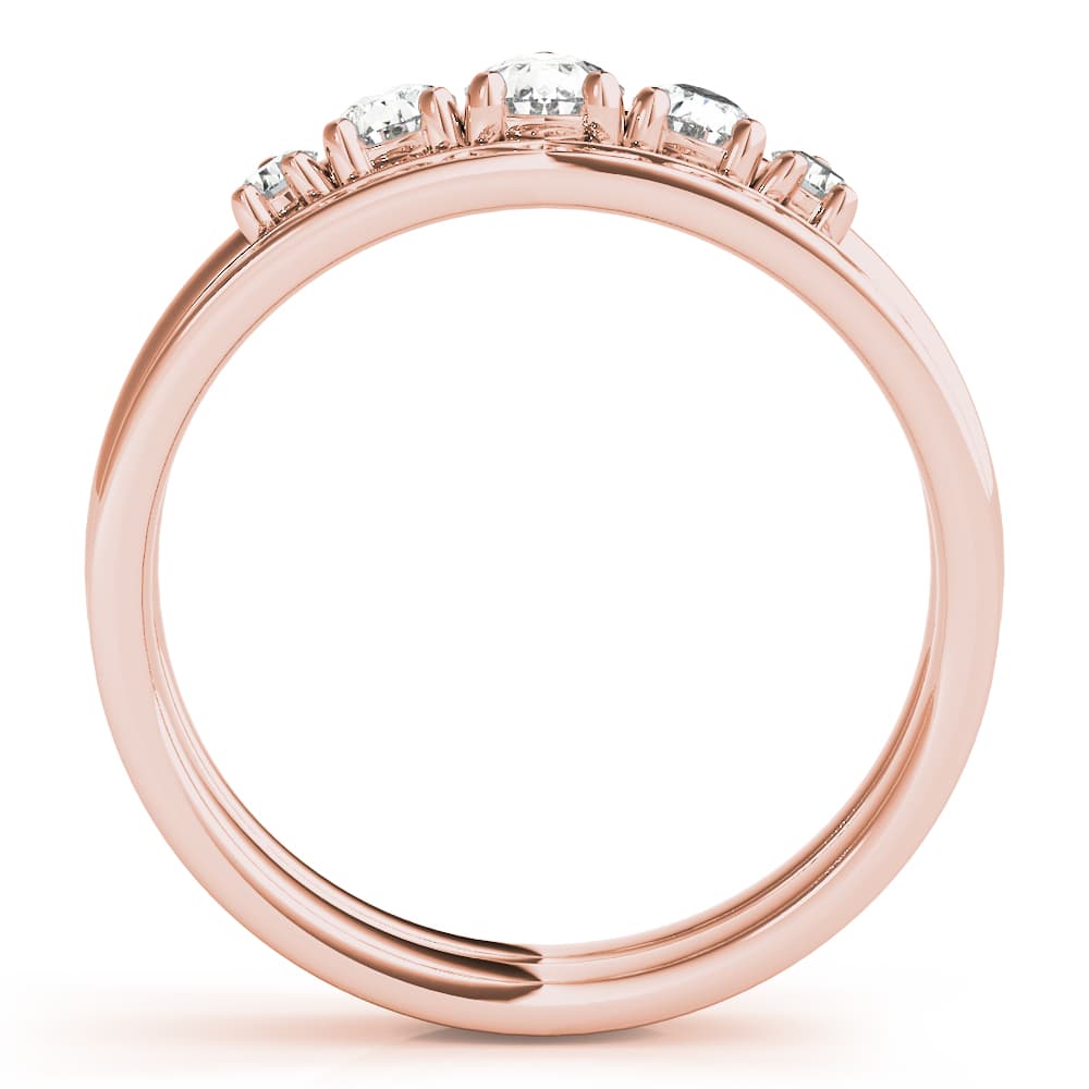 Fashion Ring Pear (3/8 ct. tw.), Side view in rose gold