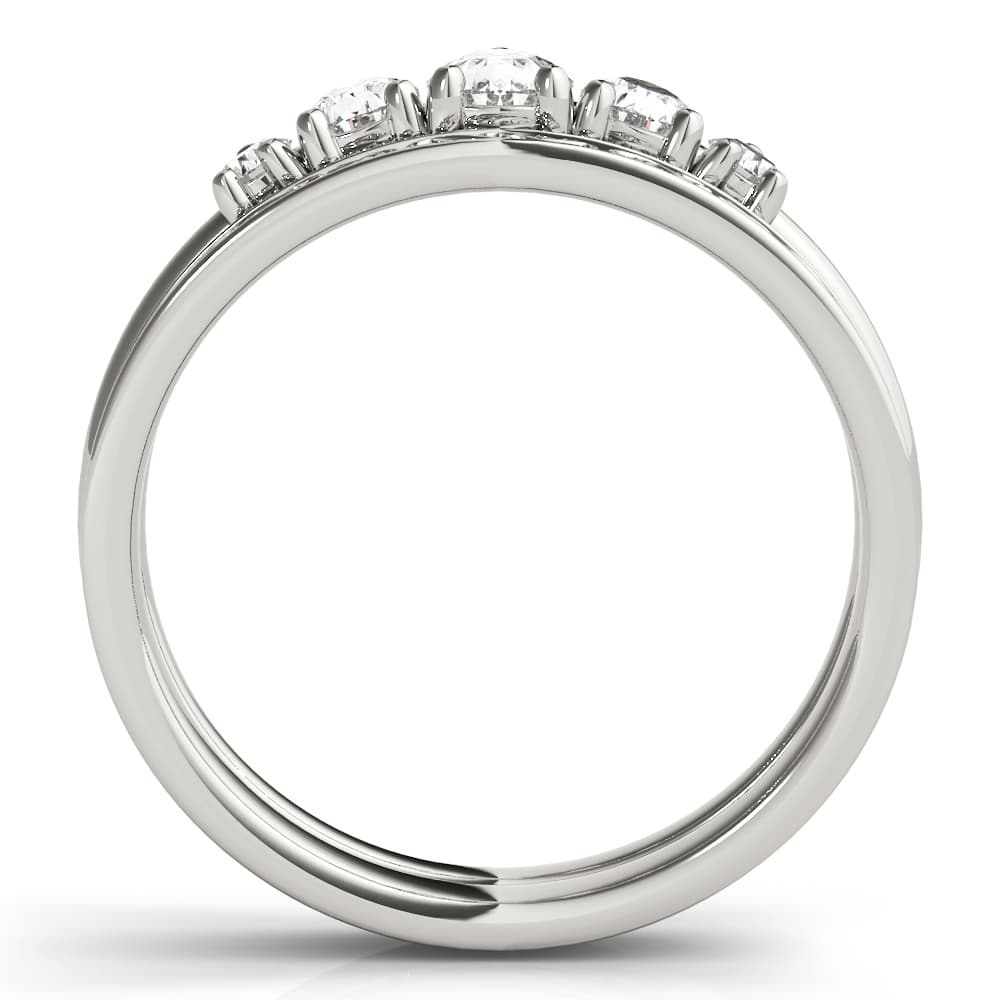 Fashion Ring Pear (3/8 ct. tw.), Side view in white gold or platinum