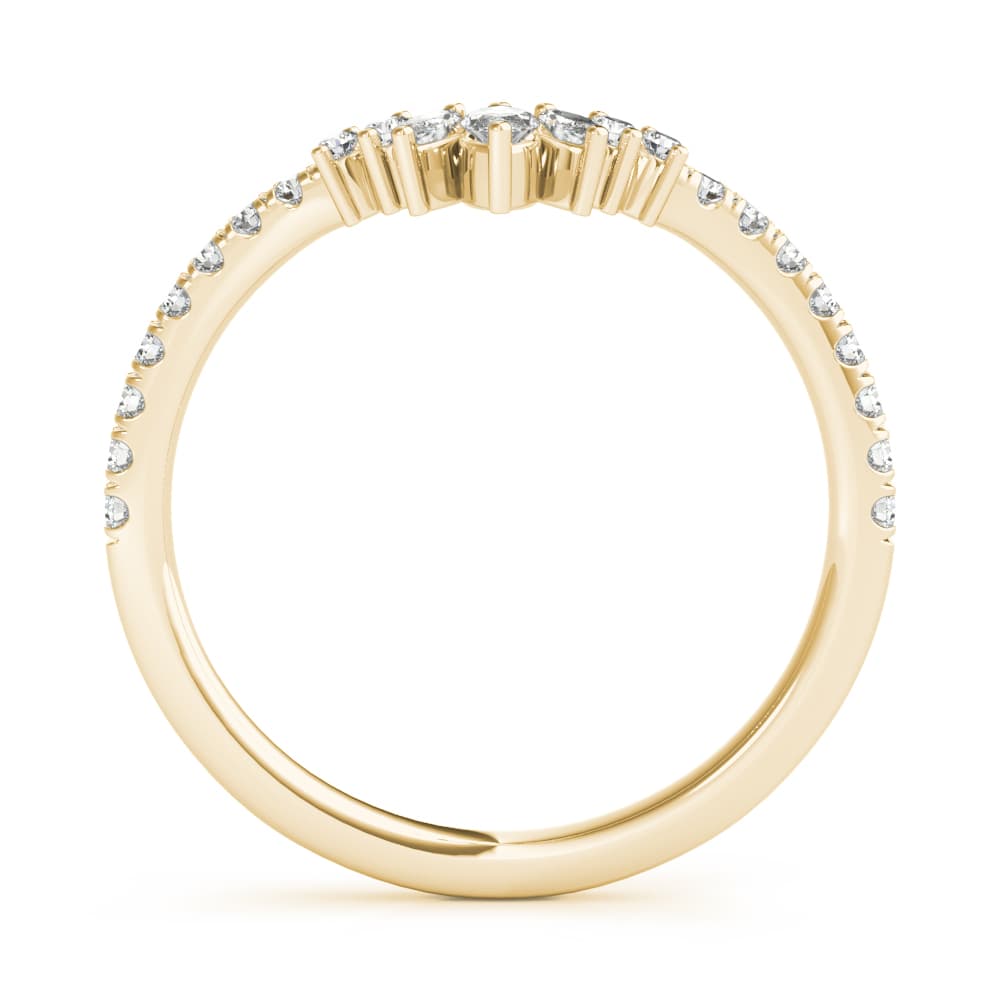 Round & Marquise Diamond Fashion Ring (0.27 ct. tw.), Side view in yellow gold