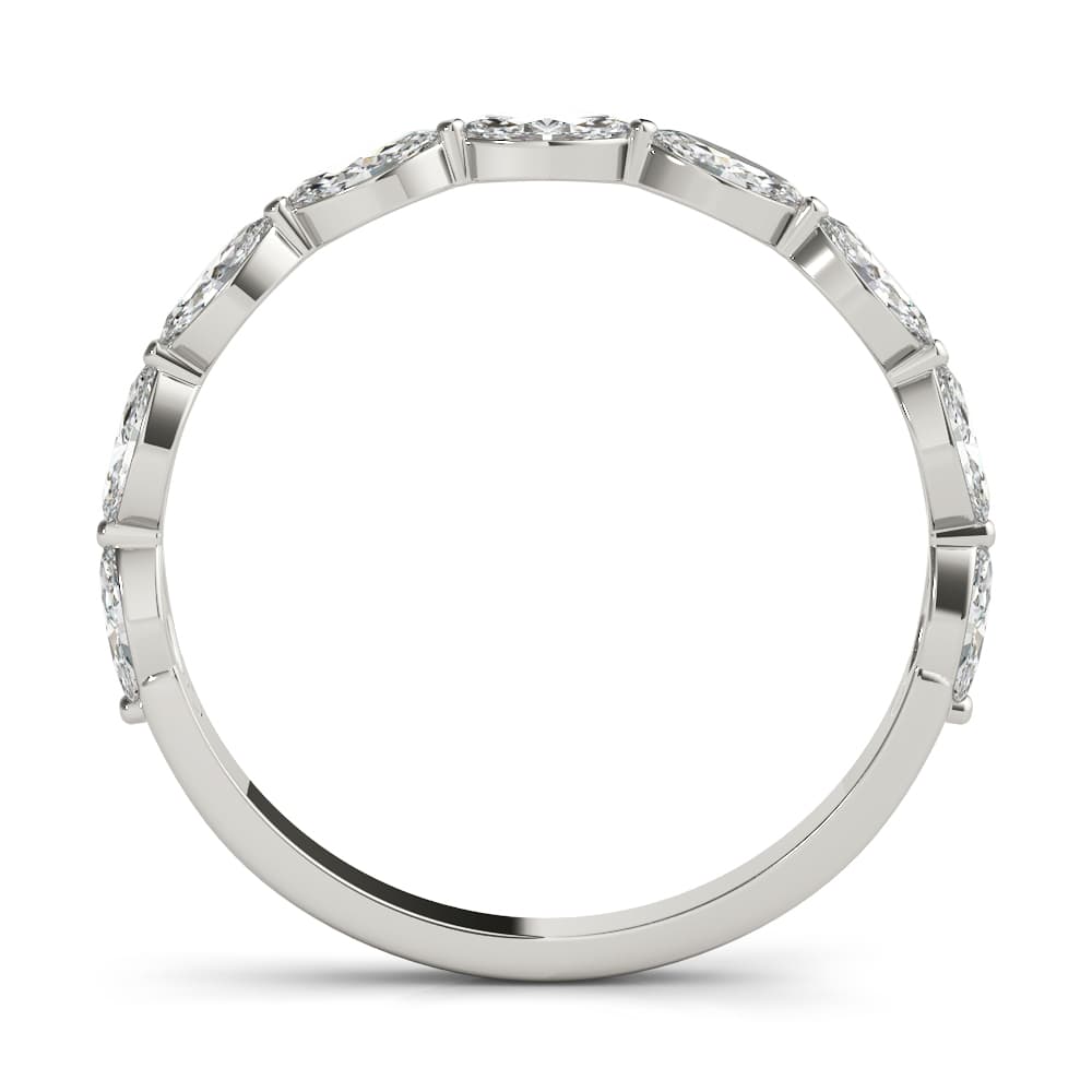 Shared Prong Marquise Wedding Band (5/8 ct. tw.), Side view in white gold or platinum