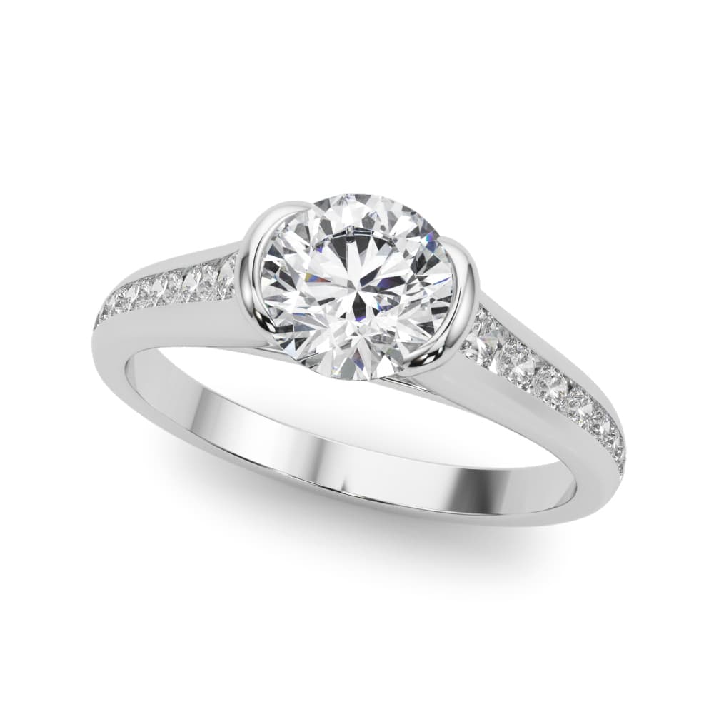 ENGAGEMENT RING ROUND CENTER — style 85231 in 10k White Gold