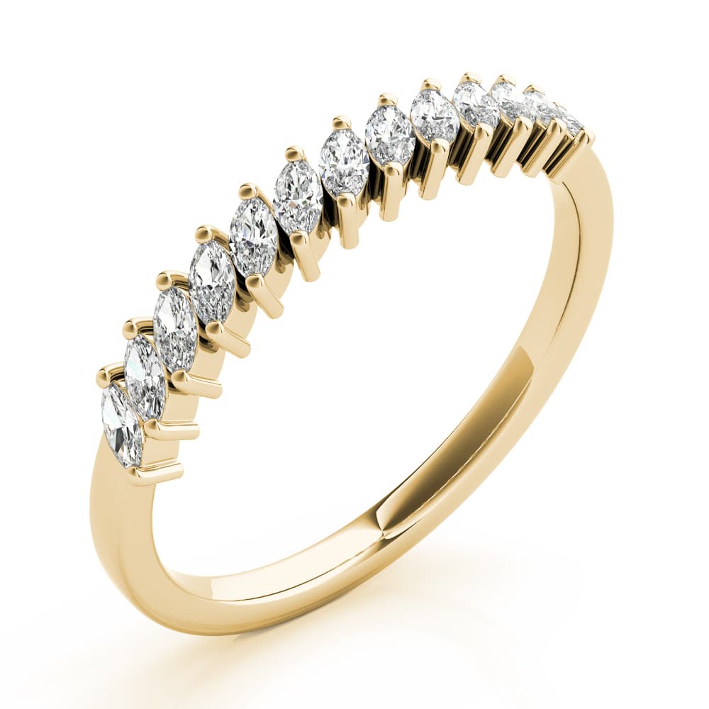 Marquise Stackable Fashion Band (3/8 ct. tw.), Angle view in yellow gold