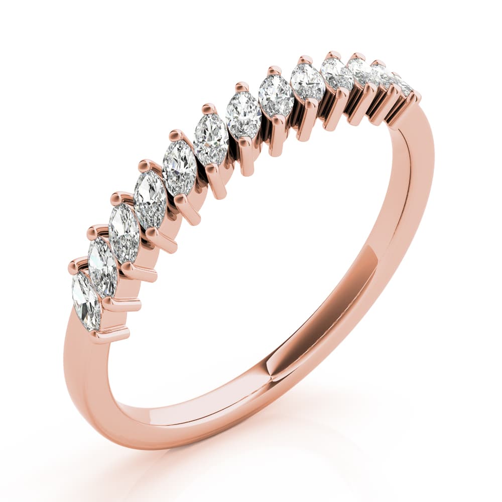 Marquise Stackable Fashion Band (3/8 ct. tw.), Angle view in rose gold