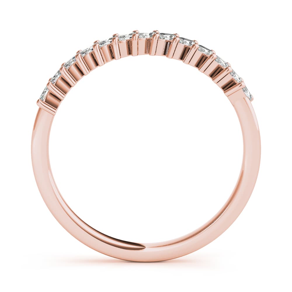 Marquise Stackable Fashion Band (3/8 ct. tw.), Side view in rose gold