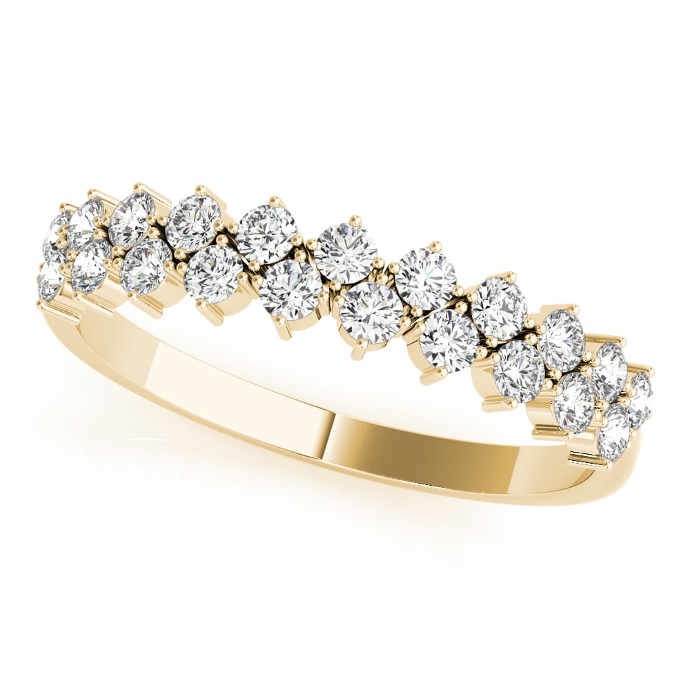 2-Row Prong Set Band (0.53 ct. tw.), Front view in yellow gold